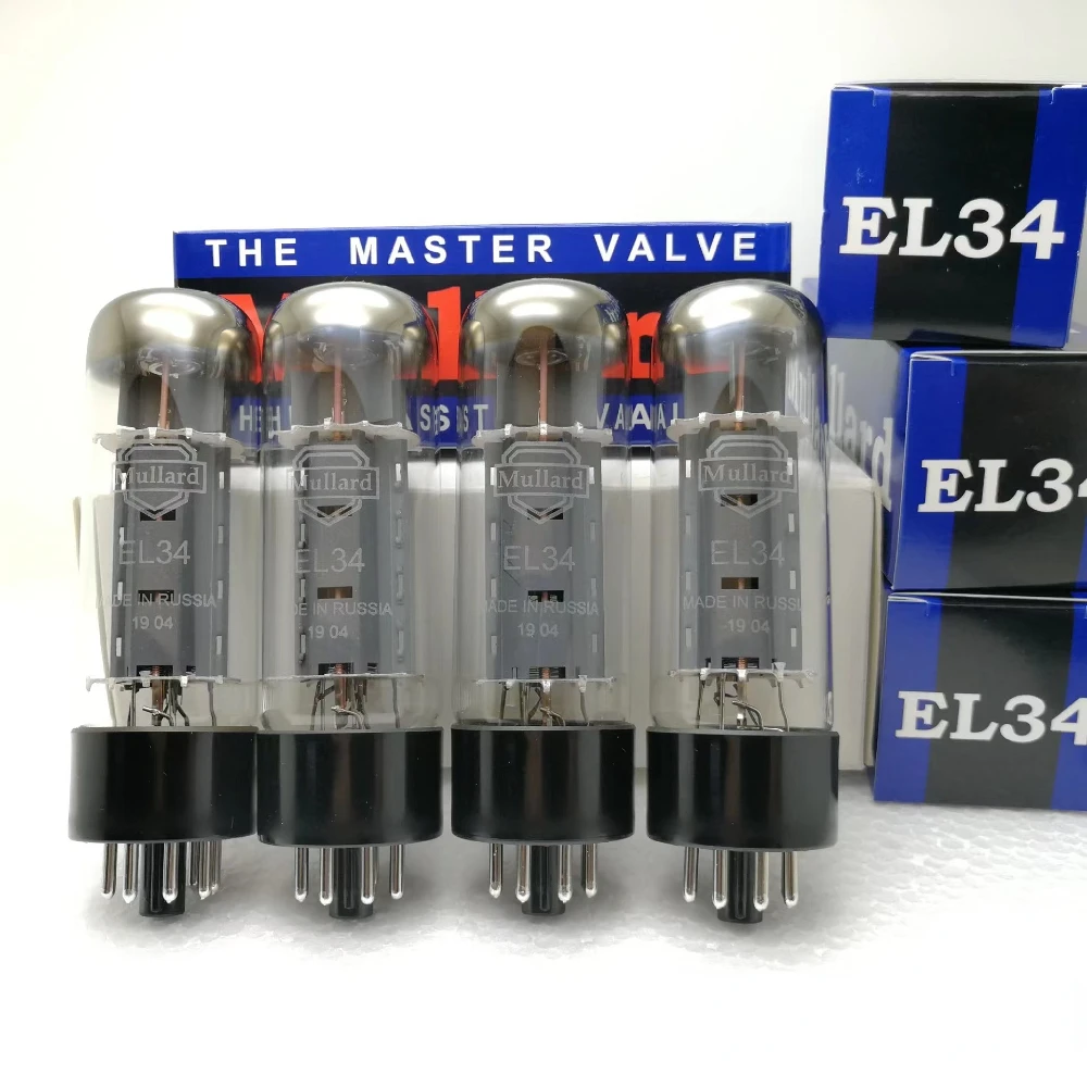 Mullard EL34 Vacuum Tube HIFI Audio Valve Replaces 6CA7 KT77 KT90 5881 6P3P KT66 Tube Amplifier Kit Diy Matched Quad