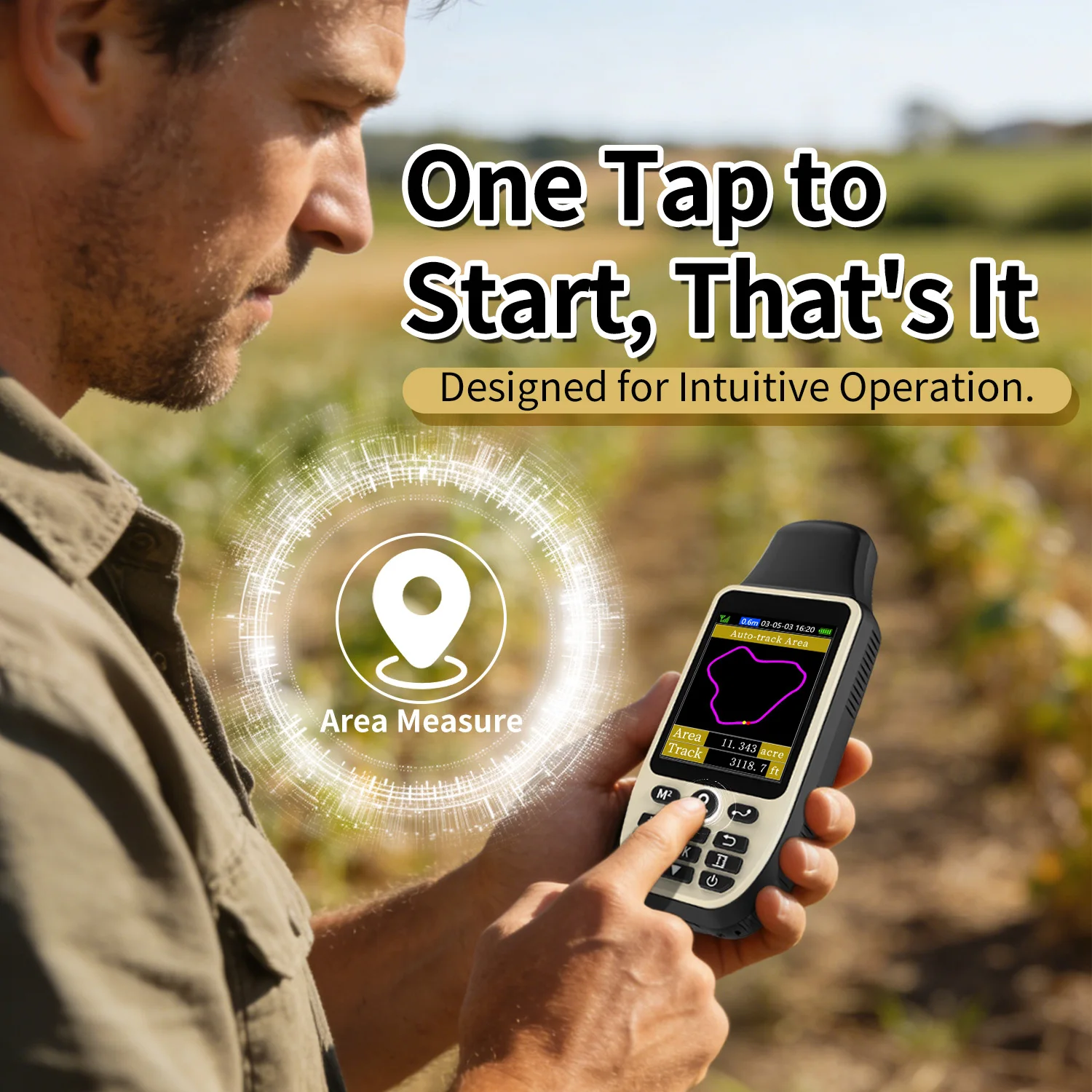 ZL660 portable high-precision GPS land surveying instrument measures area in acres and meters for harvesting land