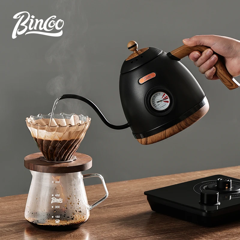 

Bincoo интеллектуальный контроль температуры, кофейник ручной работы, электрический чайник, чайник с тонким горлышком, бытовой чайник 220 В, 800 Вт
