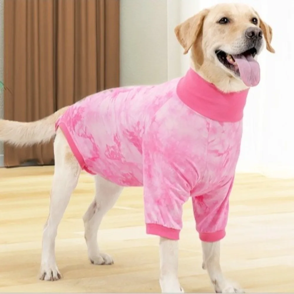 

Pet Base Shirt Elastic Dog Recovery Suit Warm Comfortable Dog Anxiety Vest Tie Dye Dog Soothing Clothes Post-Operation Care