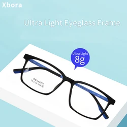 Xbora 2024 New Men's Glasses Frame Titanium Retro Square Optical Men's and Women's Eyeglasses Prescription Myopia 88039