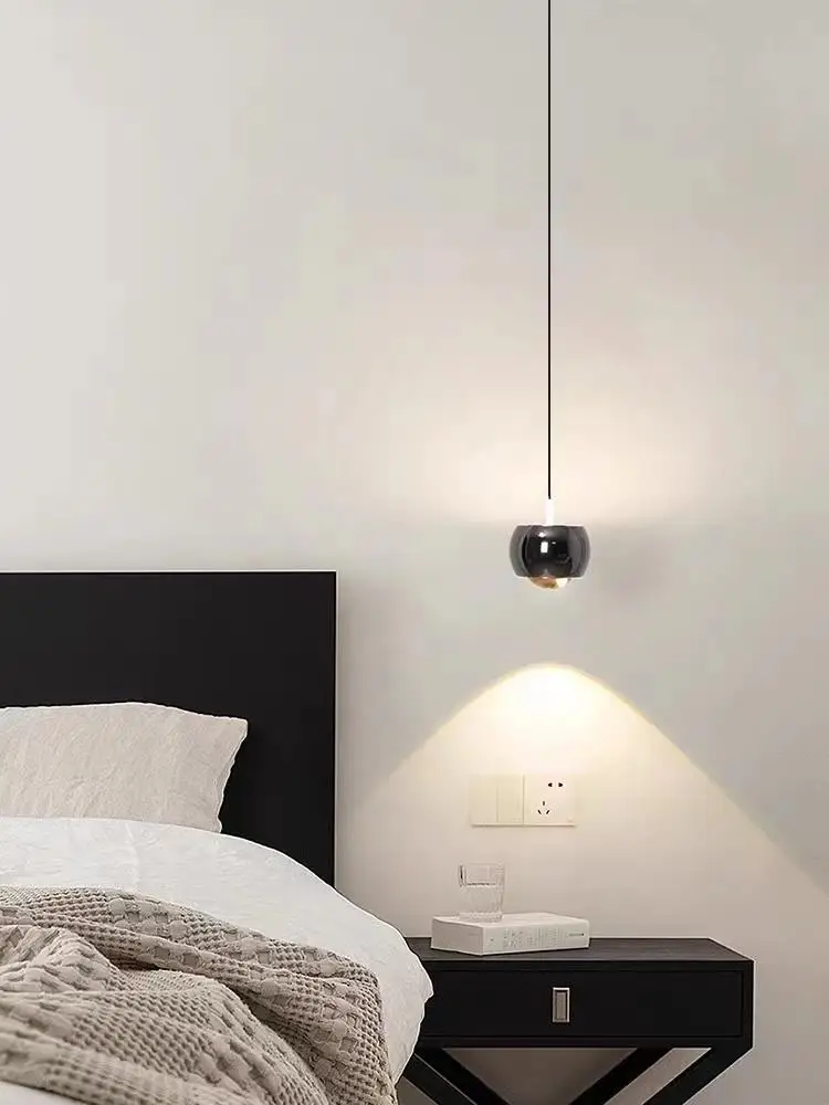 

Up and down luminous bedside small chandelier modern simple bedroom entrance living room touch switch lifting adjustment chandel