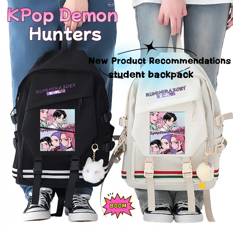 

KPop охотники на демонов Zoey Jinu рюкзак аниме мультфильм модная индивидуальная школьная сумка для мальчиков и девочек подарок на день рождения Kawaii