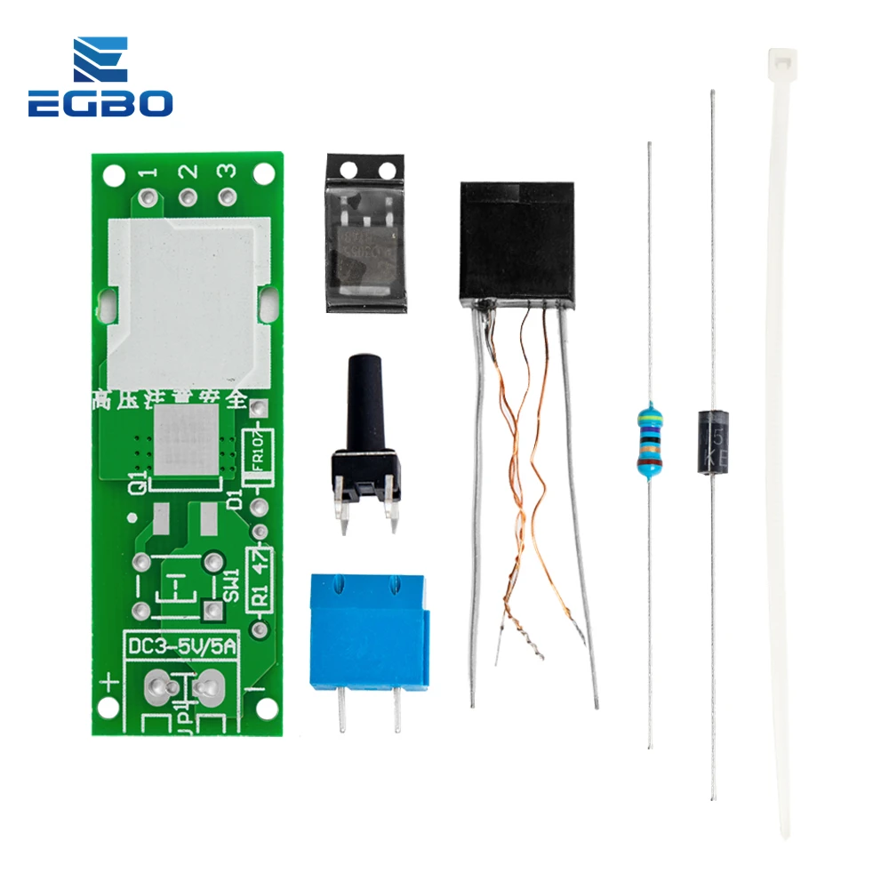 1 ~ 5 قطعة HV-1 مولد الجهد العالي قوس الإشعال لتقوم بها بنفسك عدة قوس مولد قوس السجائر الشاعل وحدة الجهد العالي تيار مستمر 3-5 فولت أخف