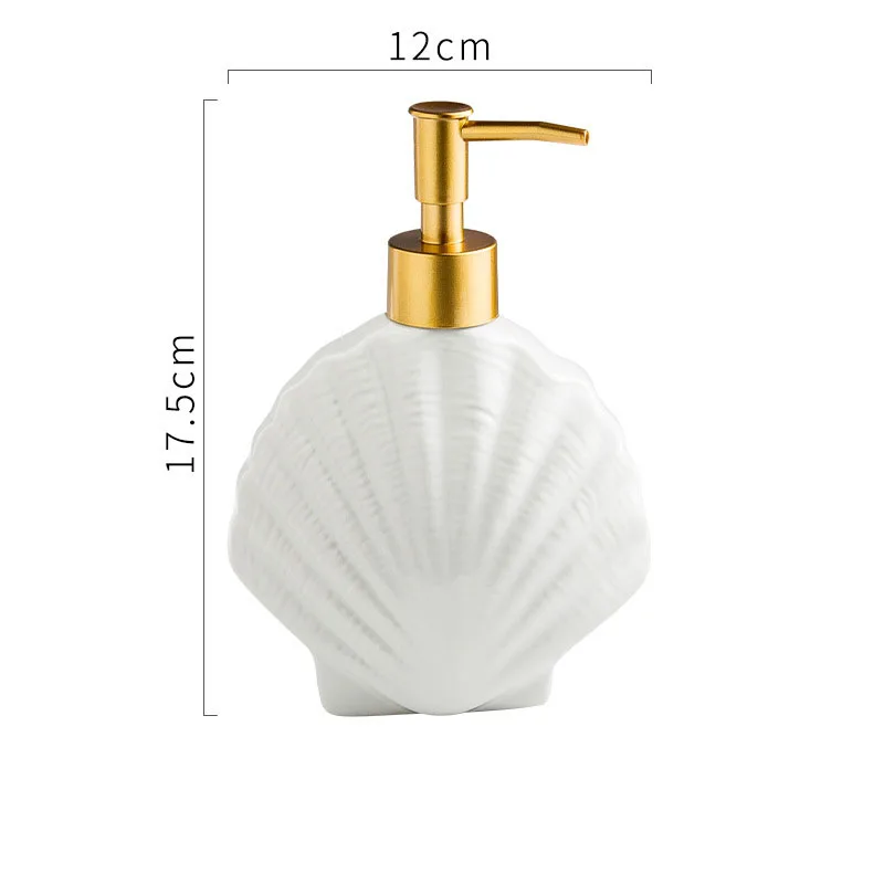 Ceramic Lotion Bottle Starfish Shell Bathroom Accessories Household Hand Sanitizer Shampoo Storage Bottle Soap Liquid Container