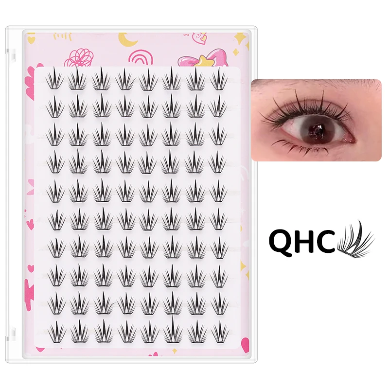 DINGSEN 10 Reihen Idol Lashes Selbstklebende Wimpern Natürliche Lange Anime Kleberfreie Cluster-Wimpern Make-up Korea Wimpern – Detail 17