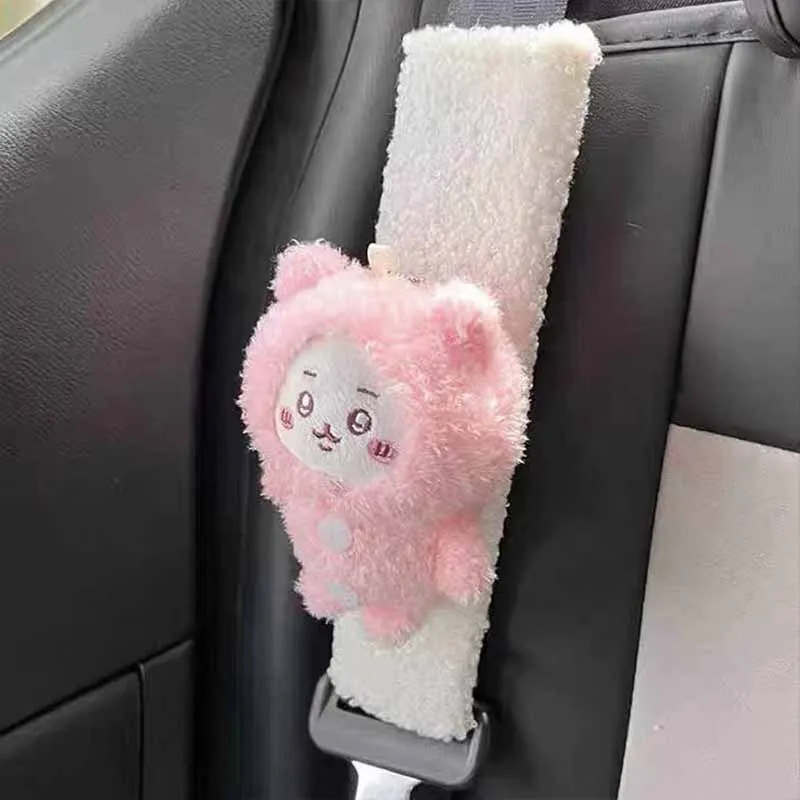 Chiikawa autokussen, schoudervulling, pluche dames nekkussen, taillekussen, cartoon Usagi Hachiware auto-onderdelen vakantie cadeau kussen