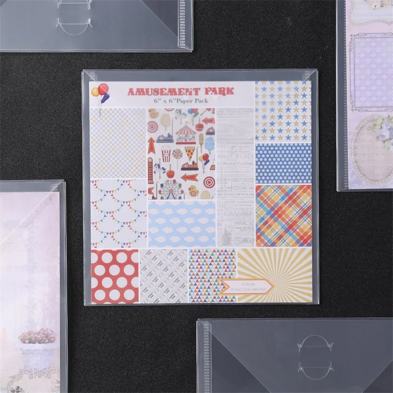 Lot de 5 enveloppes de rangement en plastique pour le rangement des timbres et des matrices, sacs de rangement robustes et fins pour garder les