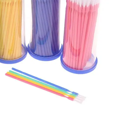 

100Pcs Dentistry Long Micro Brush Bendable Teeth Whitening Dental Micro Applicator Brushes Extension Tools Disposable Materials