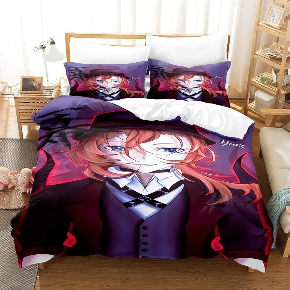 Bungo Stray Dogs Nakahara Chuuya Bedding Set Single Twin Full Queen King Size Bed Set Adult Kid Bedroom Duvet cover Sets Anime