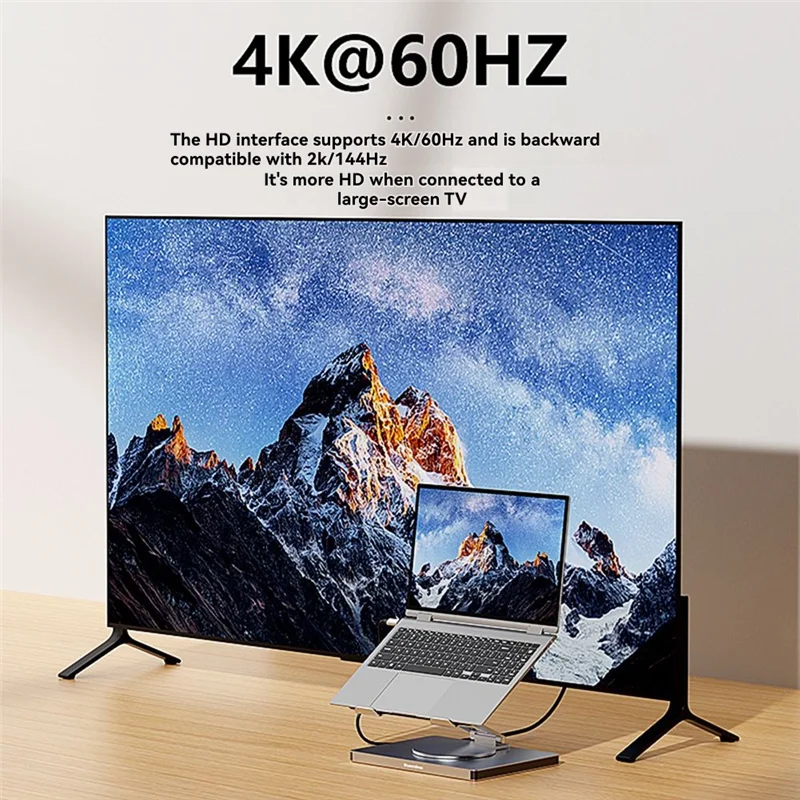 

-A95Z 10 Ports Docking Station With USB Hub Card Reader RJ45 For Laptop Foldable Universal Bracket Holder