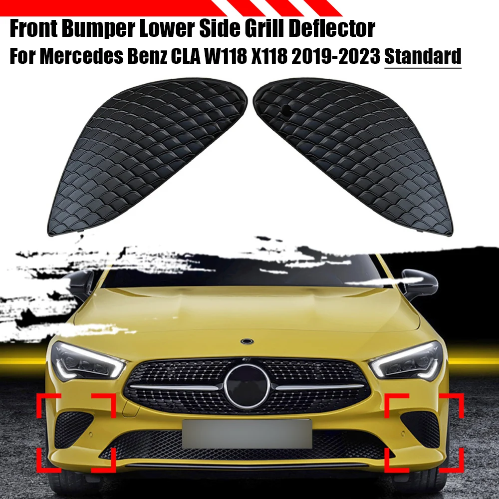 

1 Pair Front Bumper Lower Side Grill Cover For Mercedes Benz CLA W118 X118 2019-2023 Standard A1188856700R