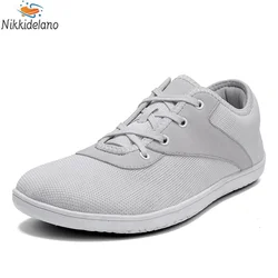 Zapatos descalzos minimalistas para hombre, zapatillas ligeras y transpirables con suela cero y punta ancha, calzado informal para correr y caminar al aire libre, novedad