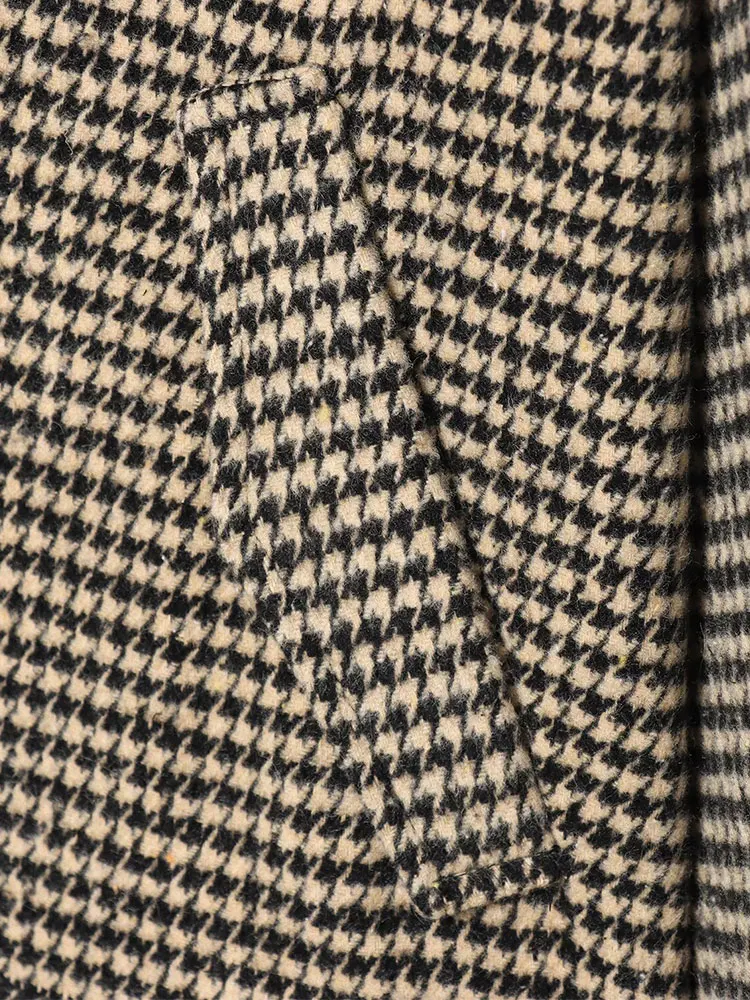 NLZGMSJ 2026 ربيع الخريف المرأة طويلة الأكمام منقوشة سترة سستة جيوب شيك الإناث السترات معاطف ملابس خارجية سيدة عادية