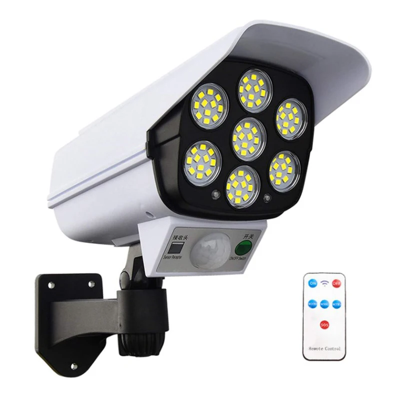 

3 Lighting Modes 77 LED IP65 Waterproof Solar Motion Sensor Light Outdoor Analog Surveillance Security Light