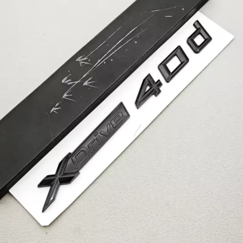 Car 3D ABS Black Logo XDrive 30d 35d 40d 45d 50d 55d Emblem  Trunk Fender Side Badge StickerFor BMW X3 X5 X6 X7 F25 F15 G01 G05 view 5