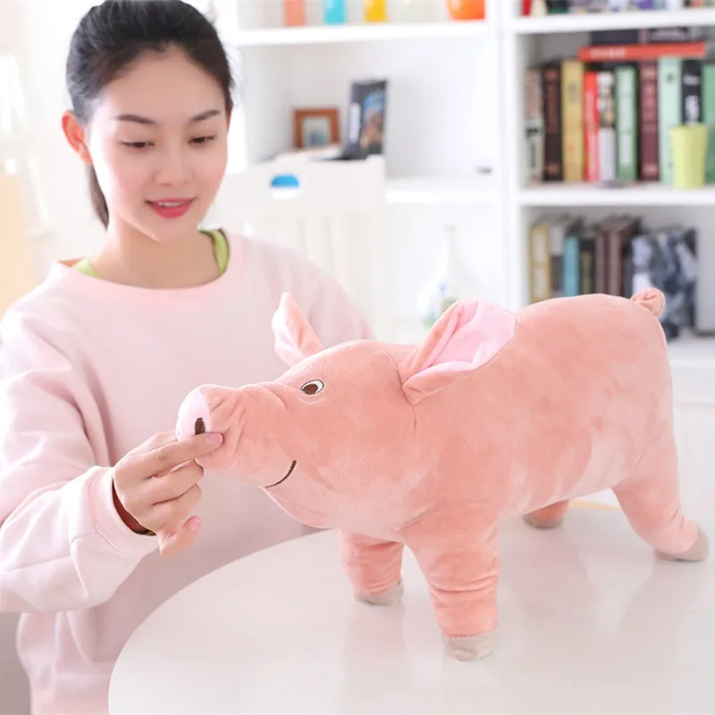 1szt 25cm Realistyczna Śliczna Kreskówka Świnia Pluszowa Zabawka Wypchana Miękka Lalka Świnia na Prezent Urodzinowy Zabawka Kawaii Prezent dla Dziewczynek