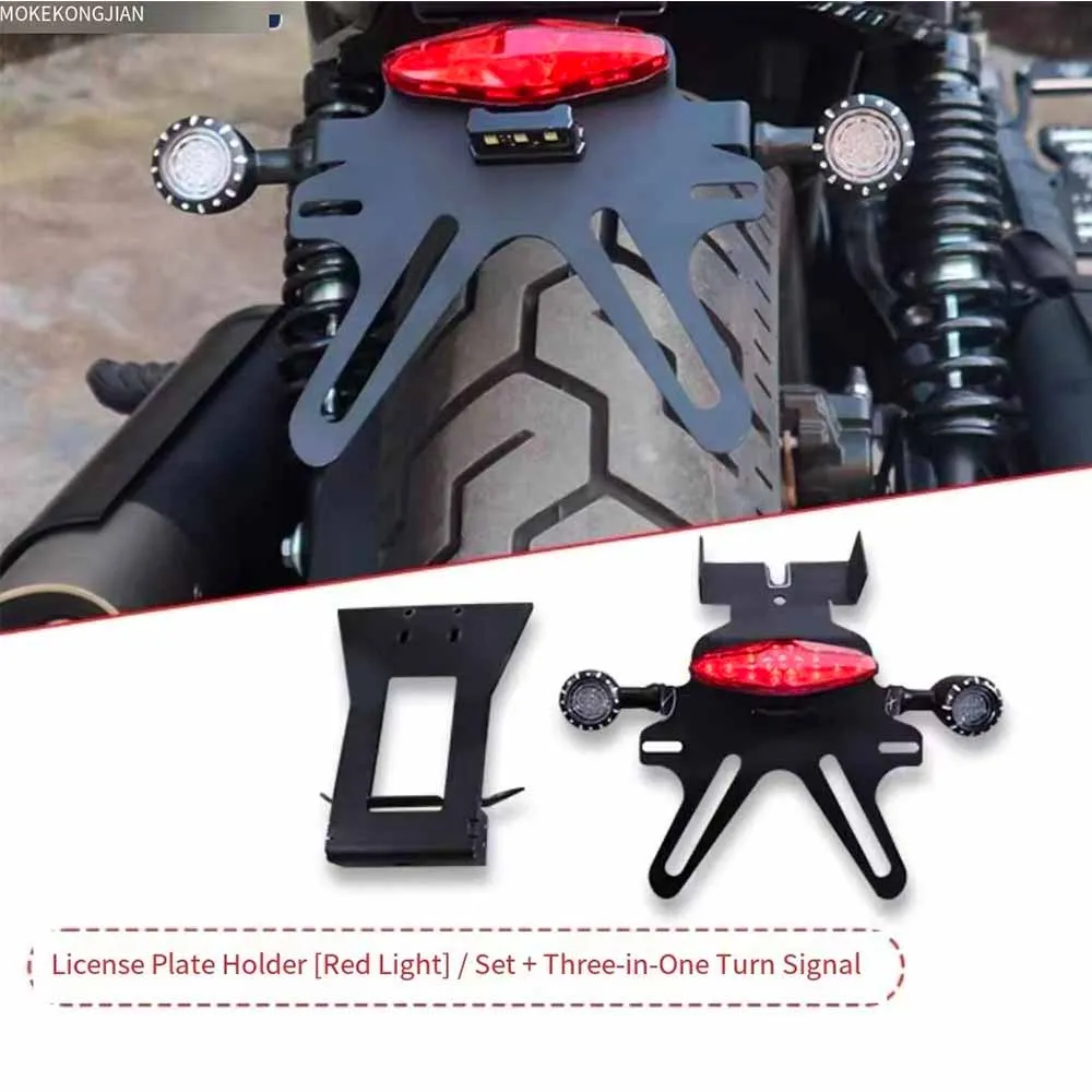For QJMOTOR SRV600 SRV 600 Rear license plate holder, retro-style rear license plate modification, modification accessories