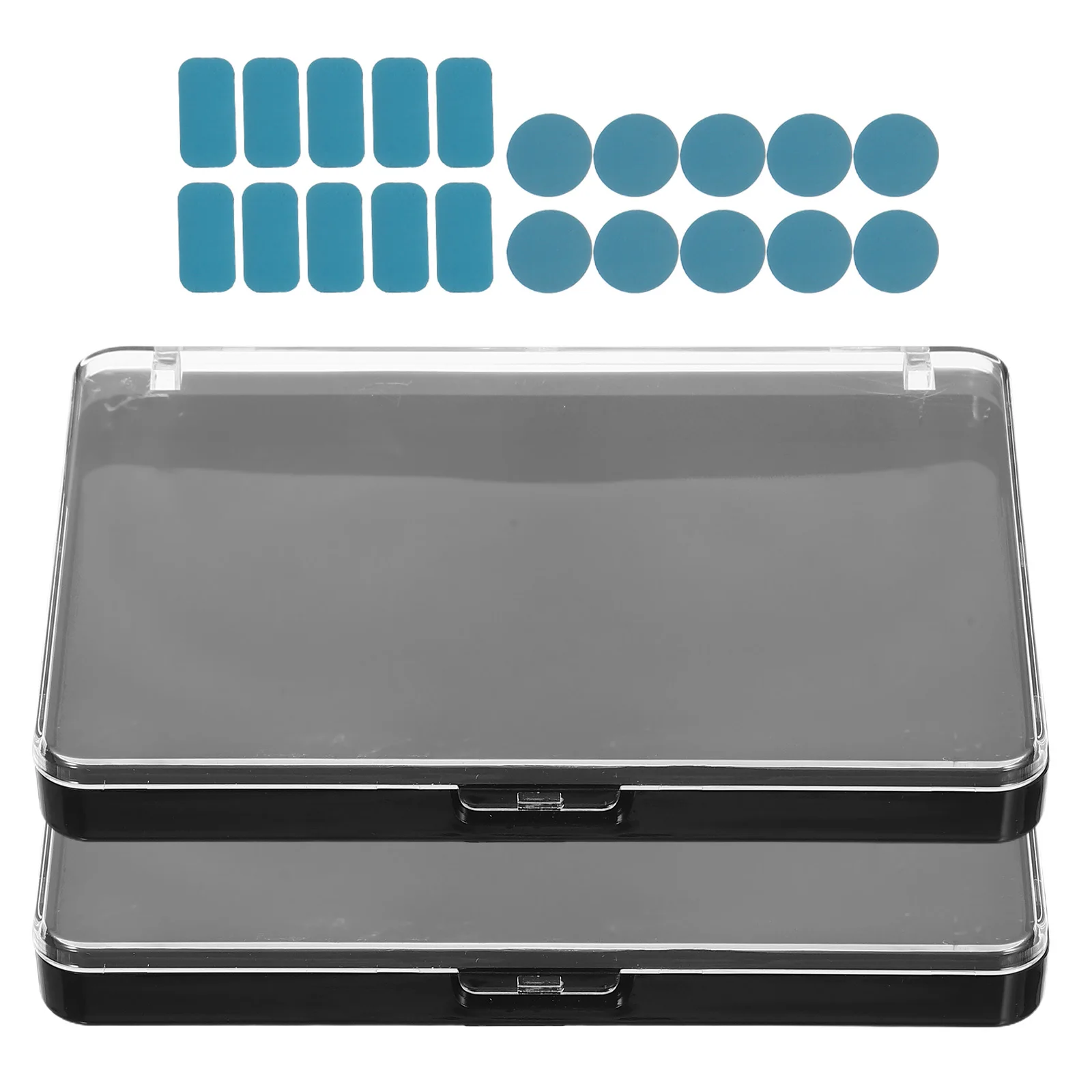 

2Pcs Empty Makeup Palette Transparent Lid Compact Organizer Eyeshadow Blush Highlighter Contour Travel Storage