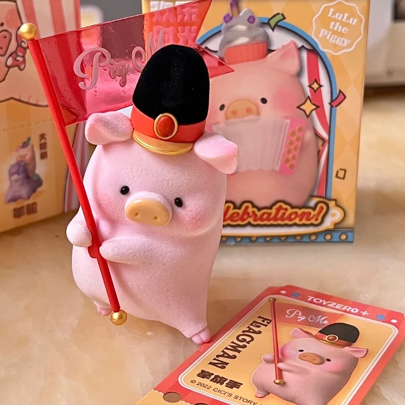 LuLu The Pig-Boîte ennemi de la série Happy Hour, figurine d'action, jouet à collectionner, décor au beurre, décoration de bureau, cadeaux Kawaii pour enfants