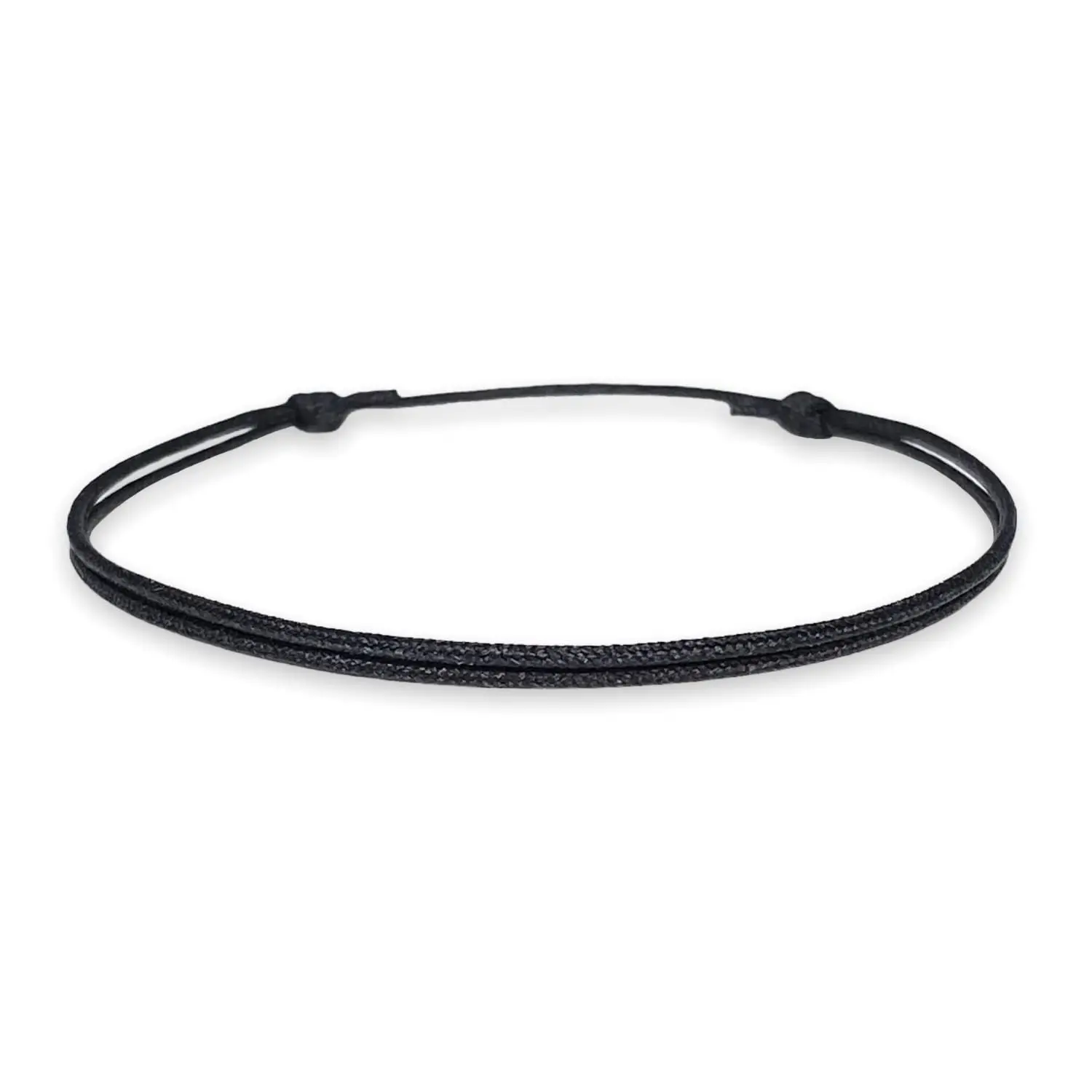 2pcs/set Black Cord Bracelet for Men String Adjustable Bracelet for Women Unisex Adult Waterproof Nylon Cord Surfer Father Day