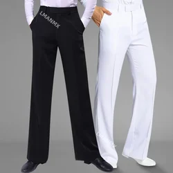 Uomo nero bianco colore latino moderno sala da ballo Performance pantaloni uomo adulto Chacha Samba Rumba pantaloni Standard di danza latina