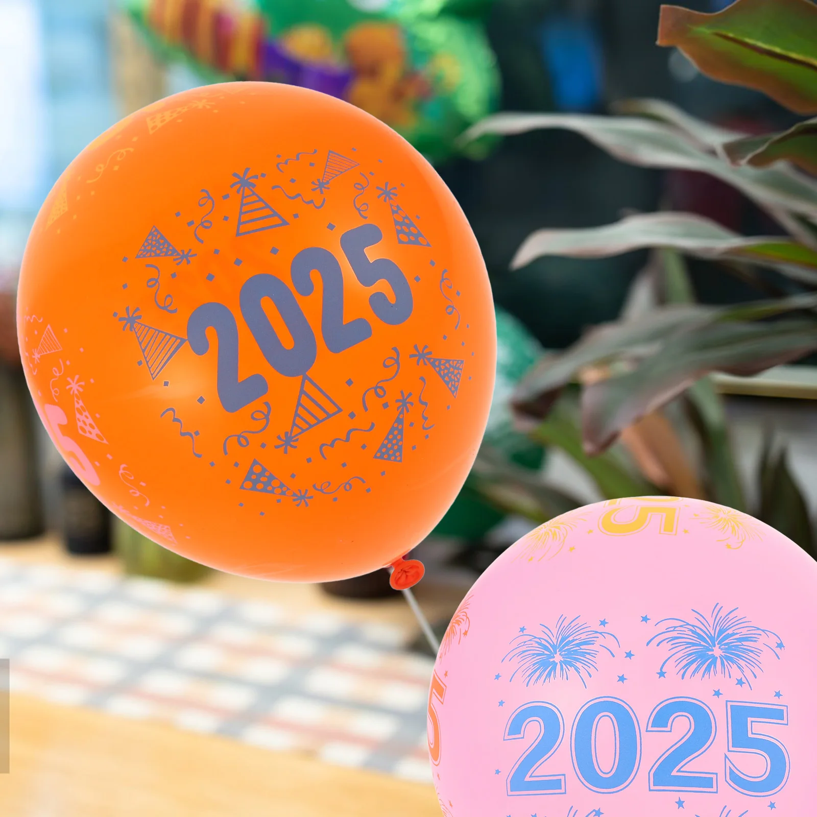 

100 Pcs New Year Decorations 2025 Balloons Party Ballon Assorted Birthday Colors