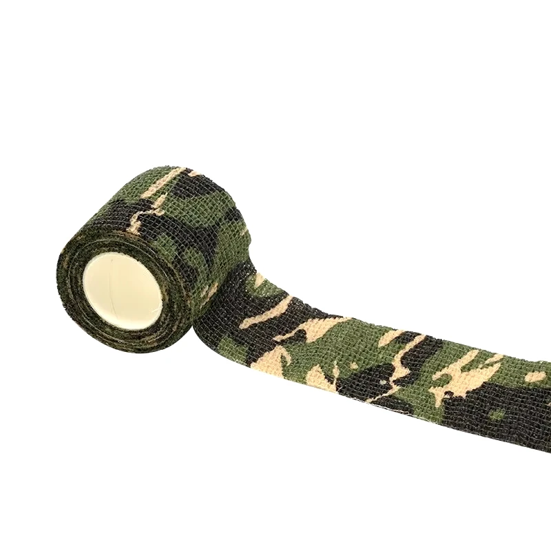 DIZETION Telescopic Non-woven Fabric Outdoor Camouflage Tape Hunting Camouflage Tape Finger Protection High Elastic Movement