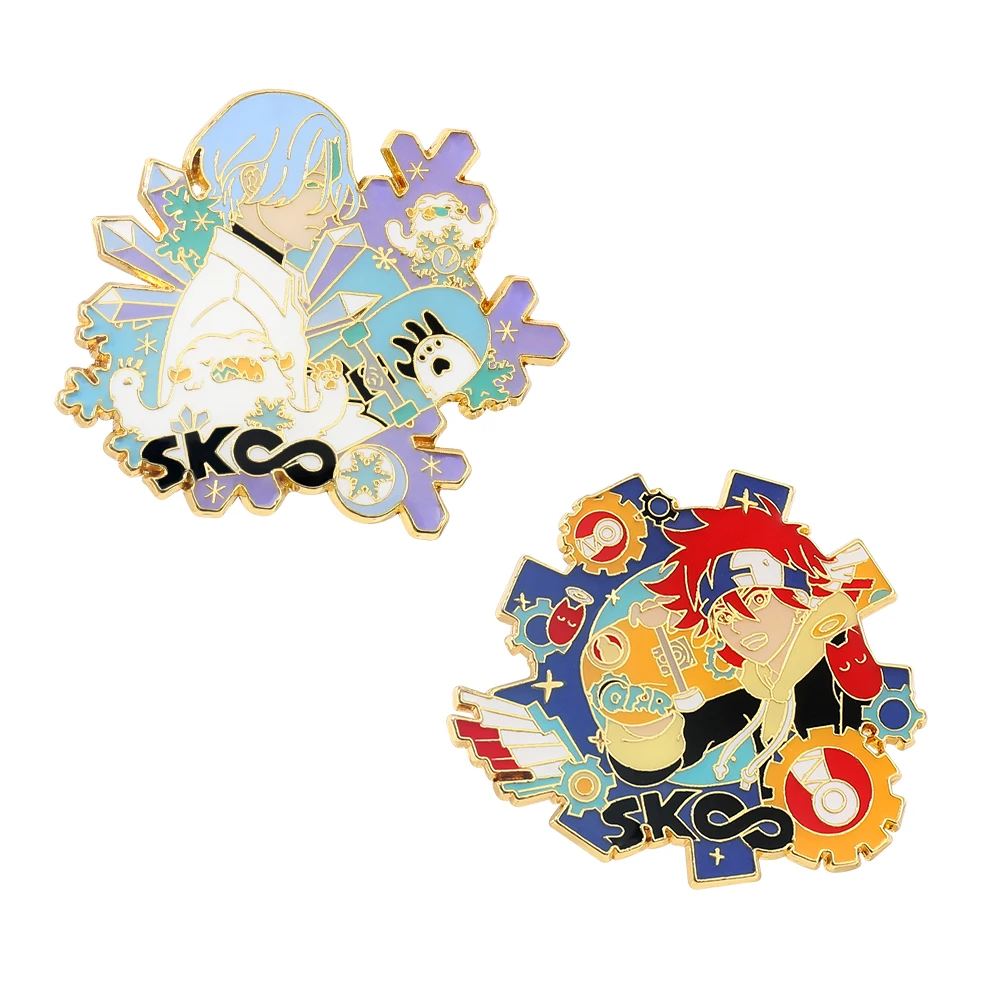 Broche de Sk∞ de Anime japonés, figura de dibujos animados de REKI, insignia de nieve, Pin esmaltado, chaqueta, alfileres de mochila pantalón vaquero, accesorios de joyería de moda