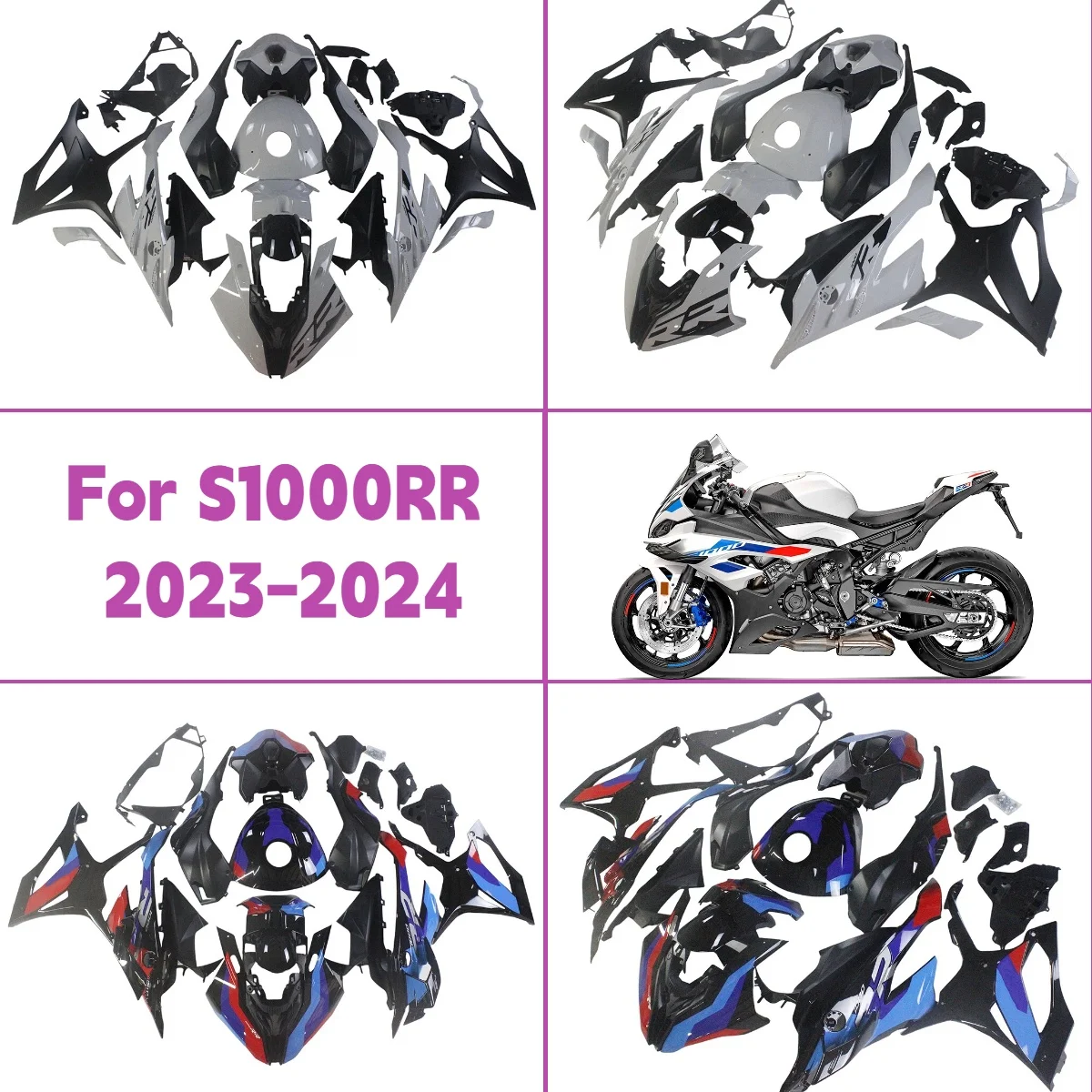 

Обтекатели Prime 2023 2024 S 1000RR, комплект обтекателей с индивидуальной росписью из АБС-пластика, замена, подходит для BMW S1000RR 23 24