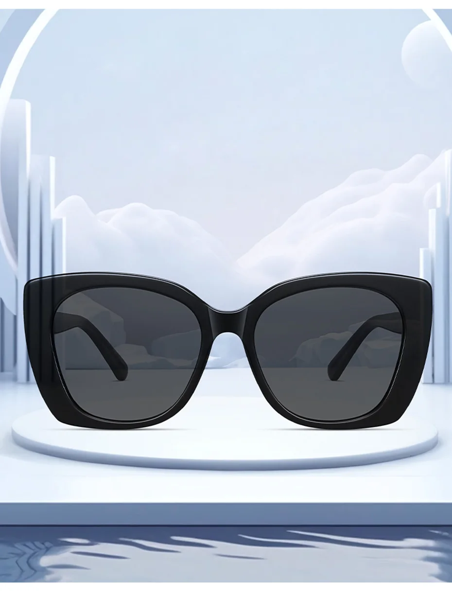 CAPONI Polarisierte Nylon Sonnenbrille Für Frauen Hohe Qualität Acetat Brillen UV400 Schutz Mode Übergroßen Sonnenbrille CP24062 – Detail 2