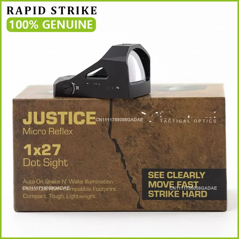 

Оригинальный компактный коллиматорный прицел JUSTICE 1x27 мм, 3 MOA, с креплением RM*, для пистолетов, тактический оптический прицел для охоты
