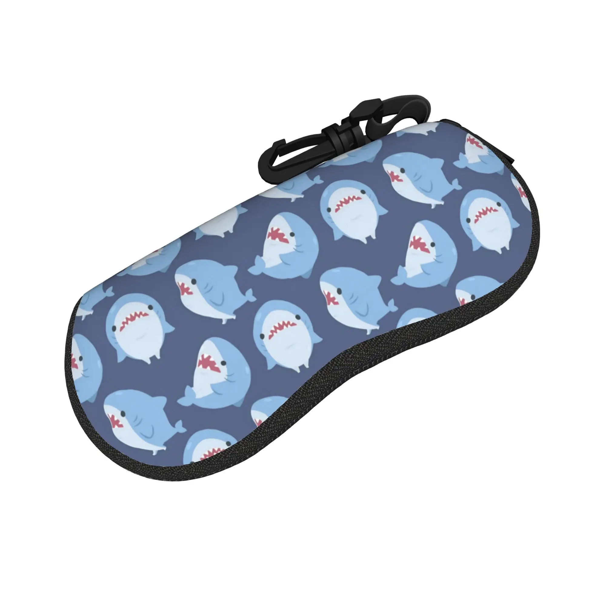 Niedliches Hai-Cartoon-Brillenetui, Unisex, Anti-Fall-Box, Brillenaufbewahrungsbox, Brillenbehälter