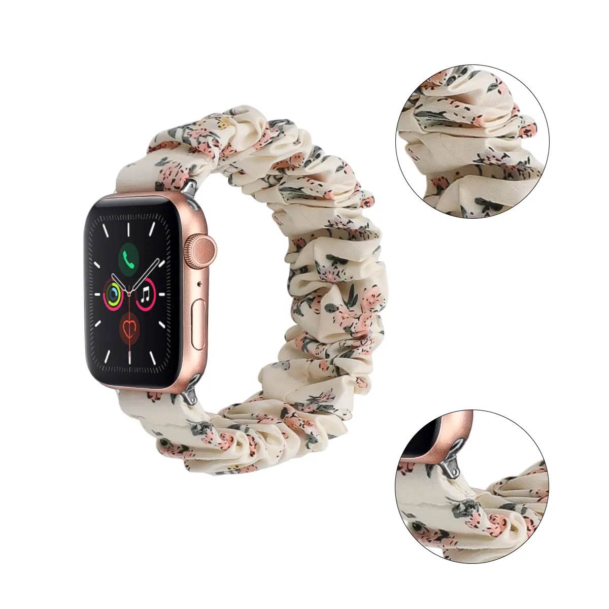 Apple Watch用のクリエイティブな弾性ファブリックストラップ,Apple Watch用の弾性ストラップ,シリーズ7 6 SE 5 4 3 2,長さ38mm 40mm 41mm 42mm 44 45mm