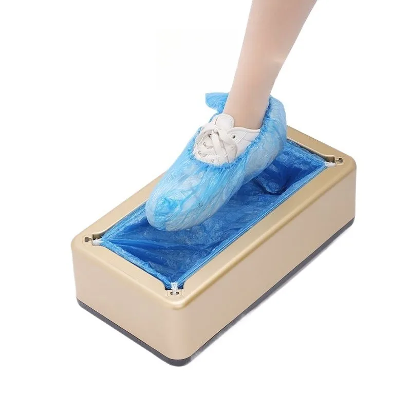 Foot-Activated Shoe Cover Dispenser, Automatic Disposable Bootie Machine for Home & Office, Touch-Free Sanitary Solution