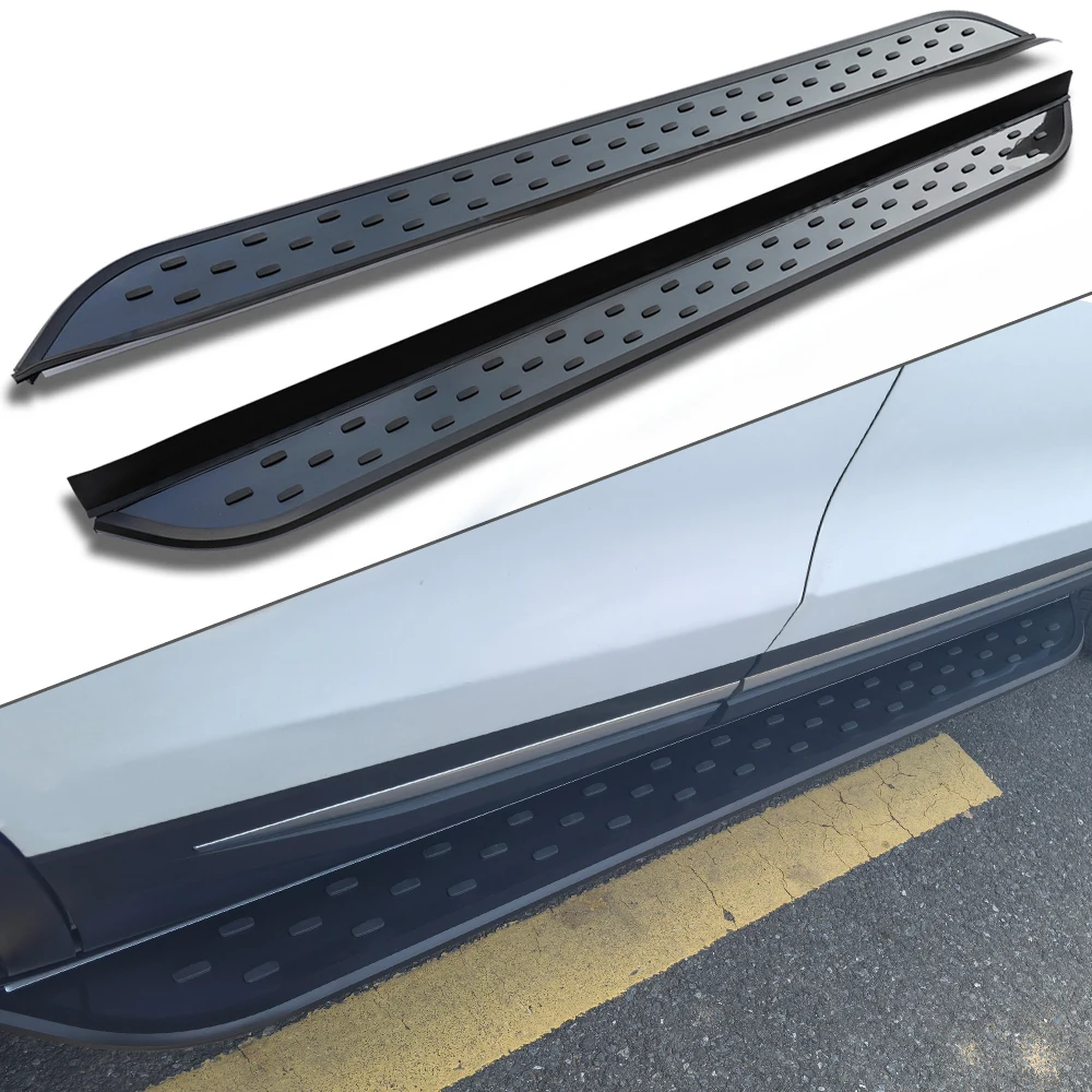 Running Board Side Step fit for Toyota RAV4 RAV-4 XA50 2019-2025 (with Brackets) Mirror black + black square particles