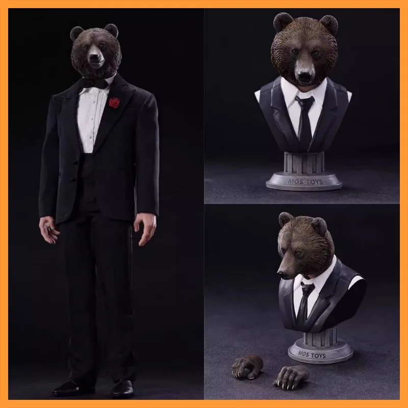 

1/12 Scale MS2403 Handsome Exquisite Realistic Brown Bear Head Carving Fit 6inch Action Figure Model Toys