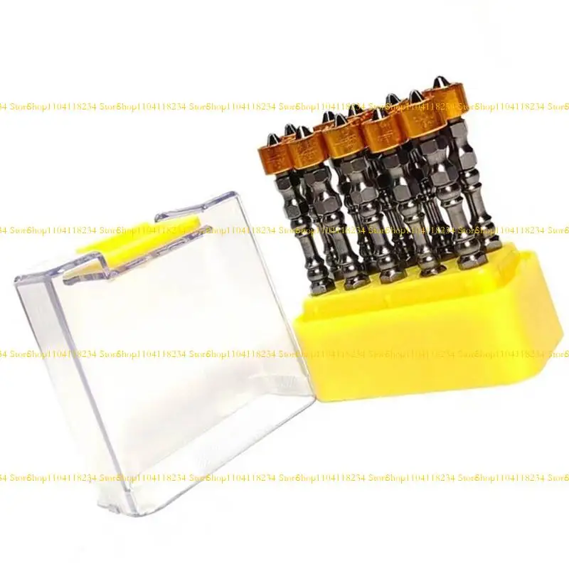 

P9FB Pack Of 10 Nonslip 65mm Length Aluminum Electric Screwdriver Bit Rust Resistant For Various Tool Professional & Home Use