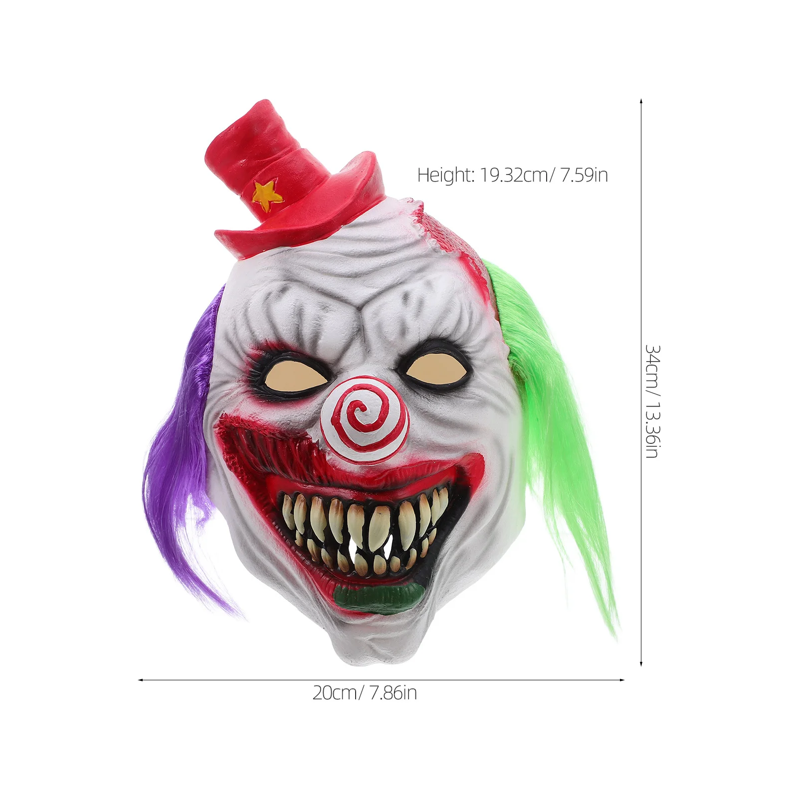Realistische Horror-Clown-Maske für Erwachsene, lila, grünes Haar, Latex, gruselige Cosplay-Maske, Spukhaus, Halloween, Maskerade, Party-Zubehör
