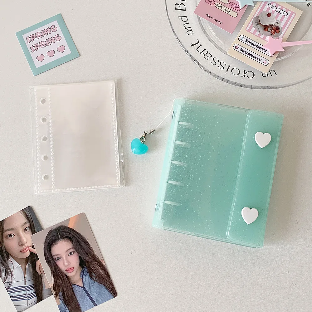 3in ID صور الكورية Photocard حامل فضفاضة ورقة الموثق البلاستيكية غطاء البطاقة ID صور Photocard الإطار الديكور الصورة #4