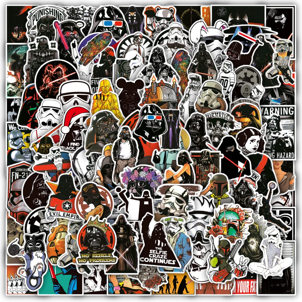 10/30/50/100pcs Cool Disney Star Wars adesivi per Laptop Skateboard bagagli auto bici impermeabile Cartoon Sticker giocattoli per bambini regalo