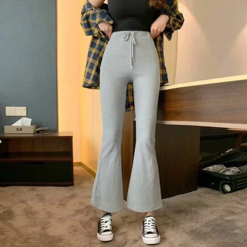 Vrouwelijke broek lang gebreid Koreaanse mode G Nieuw in kleding Broek Katoen Chique en elegante Harajuku Casual damesbroek XQ883