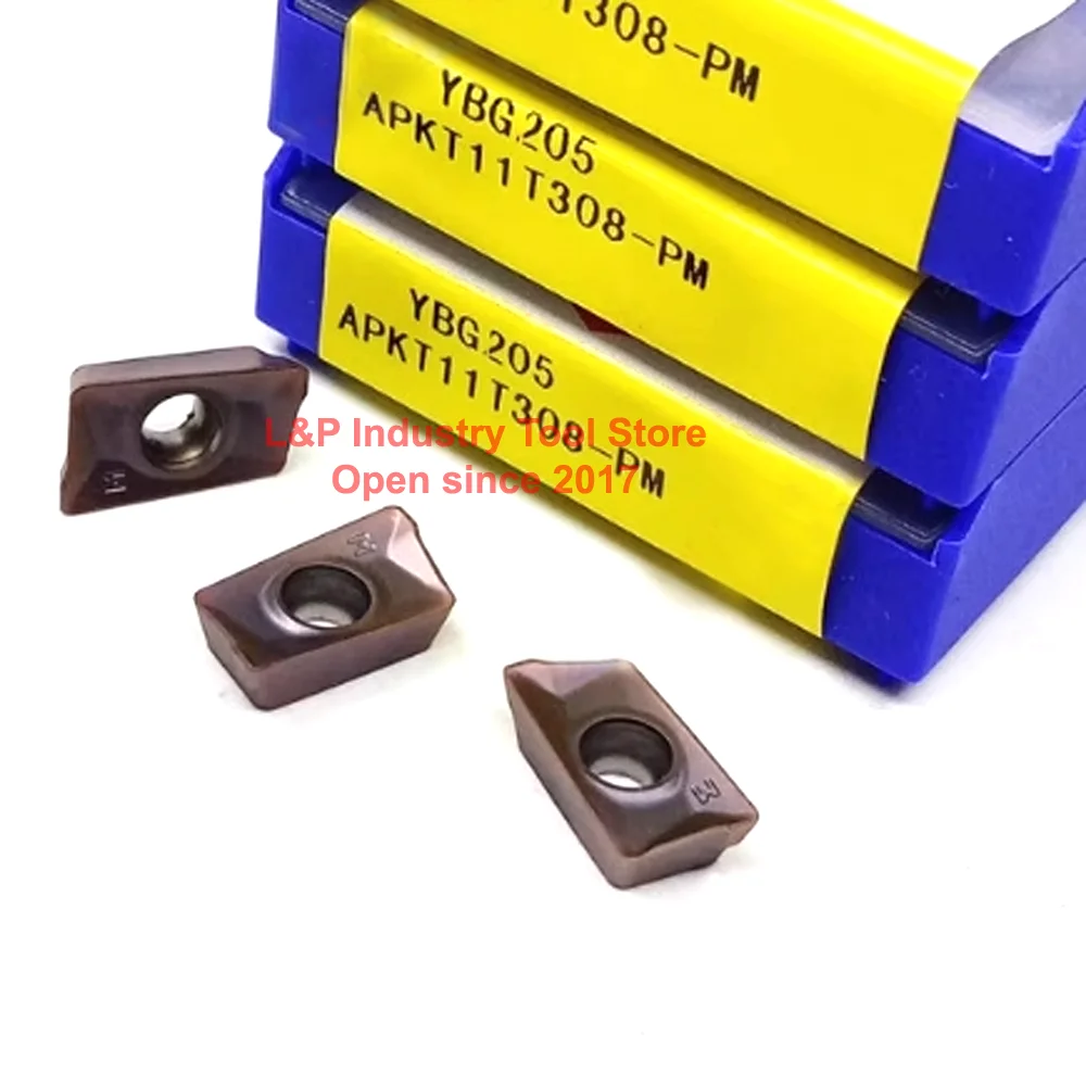 Original Milling Cutter Router Bit APKT11T304-PM APKT11T308-PM YBG205/202/302/102 YBD152 YBM251 YBC301 CNC Lathe Knife Job Tools