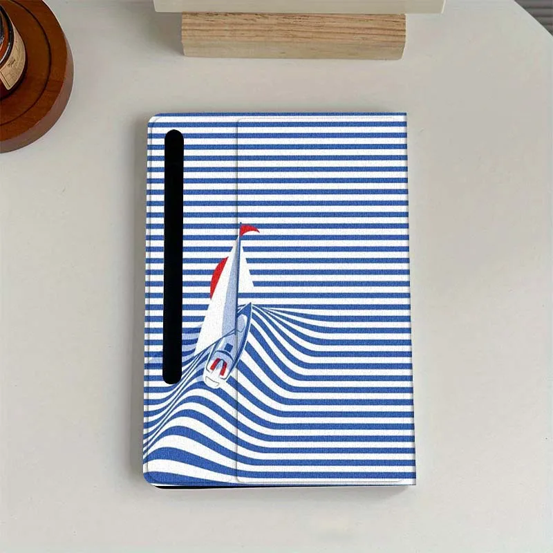 

Art Airplane Ship Pattern Gift For Samsung Galaxy Tab S6 S7 S8 S9 S10 FE Plus Lite Soft Flexible Support Tablet Case