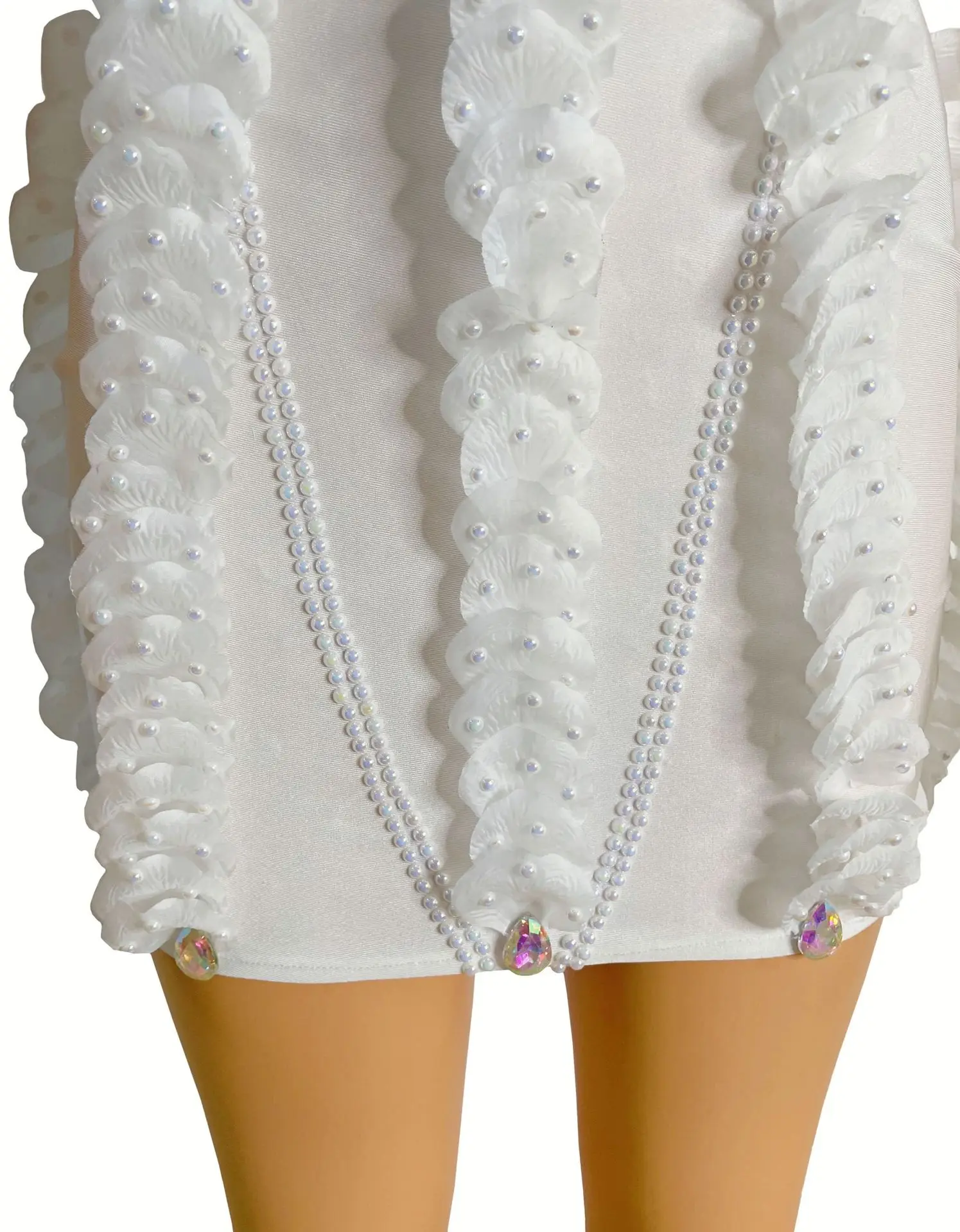 Pure White Temperament Princess Dress Model Catwalk Party Banquet Modern Dance Stage Performance Clothes Music Festival Mitzvah