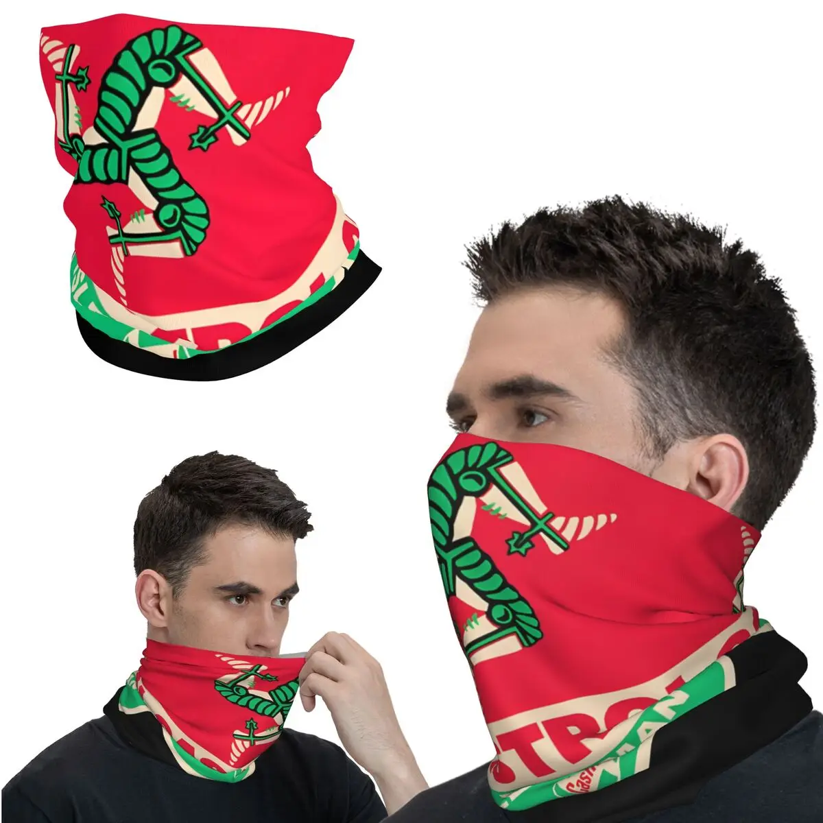 Castrol Isle Of Man TT Bandana Neck Gaiter Printed Motorcycle Motocross TT Motorcycle Wrap Scarf Multi-use Balaclava Cycling