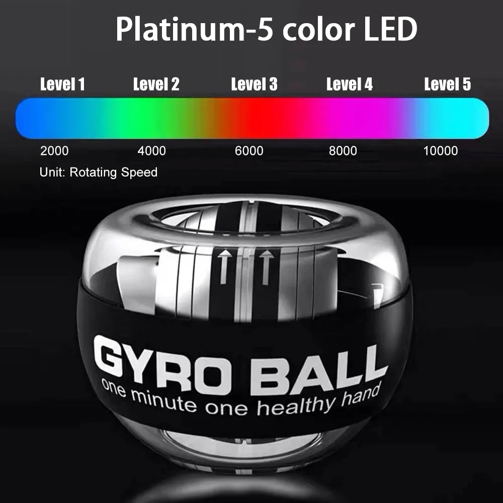 Power Gyro Ball Handgelenk- und Unterarmstärkungsgerät Trainingsgerät Muskeltrainingsgerät für Fitness und Wellness – Detail 16