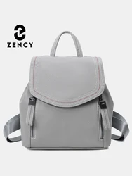 Zency Genuine Leather Women's Backpack Fashion Designer Small Satchel Lightweight Female Shopper Shoulder Bags Girls School Bag