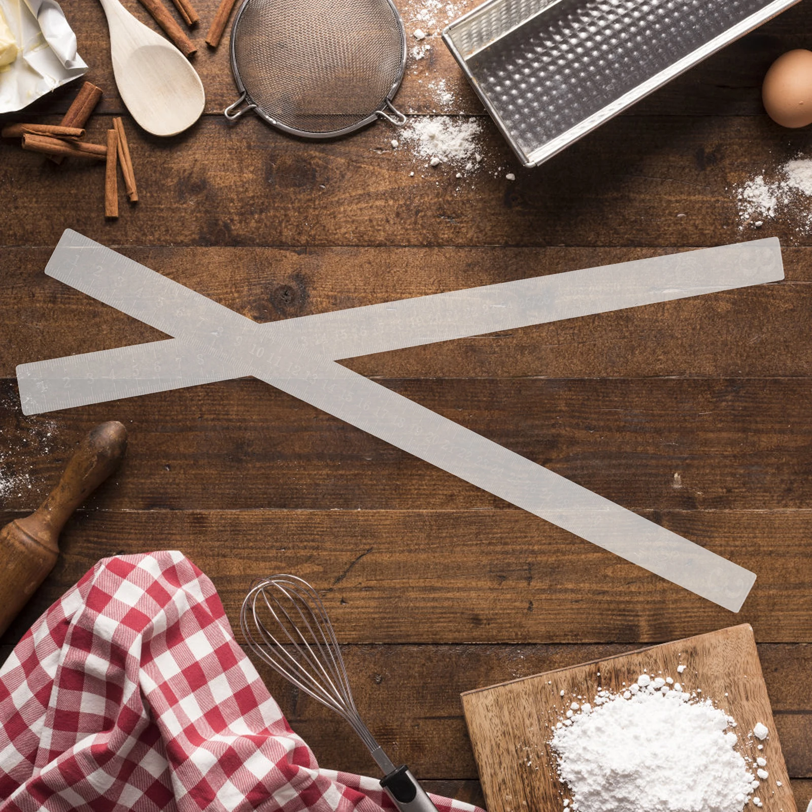 2 قطعة عجينة الاكريليك التوازن حاكم كوكي سمك دليل أدوات الخبز اكسسوارات المطبخ مسطرة قياس شفافة لحتى