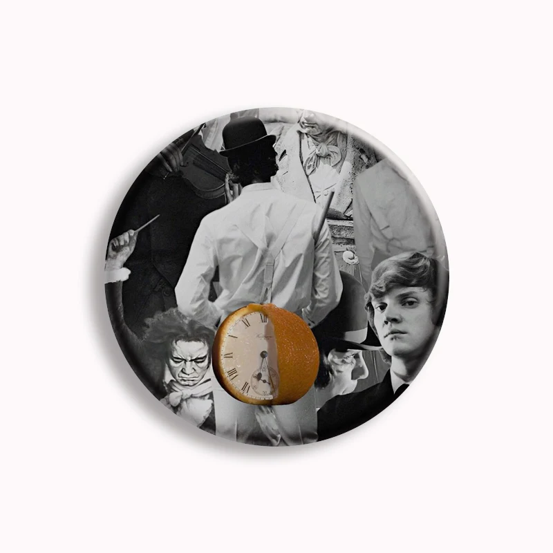 Classic Movie A Clockwork Orange Button Pin Crime Retro Film Aesthetic Brooch Badge Bag Accessories Fans Collect Friends Gift